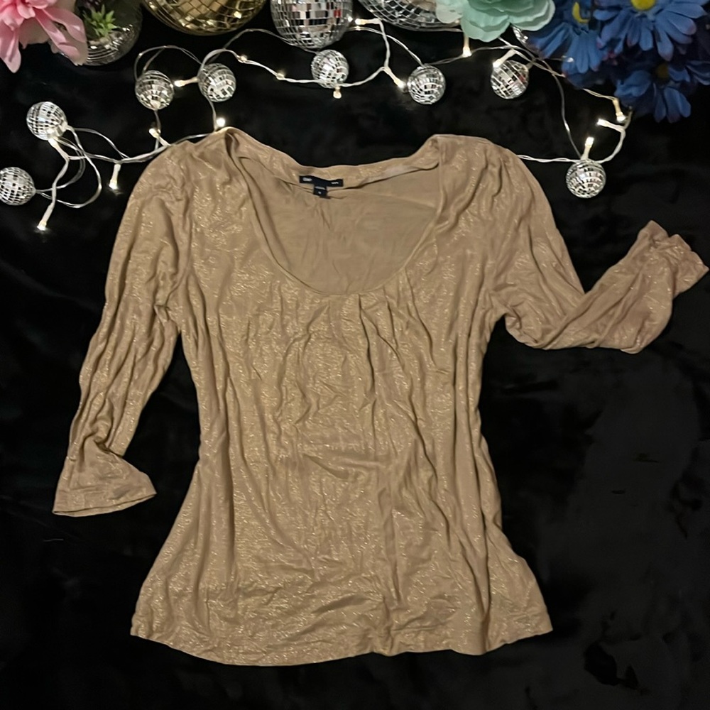 Gold Scoop neck top